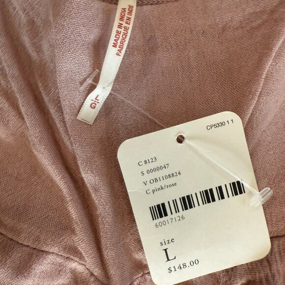 Free People Pink Rose Wide Leg Boho Pants - L - NWT - Picture 3 of 4